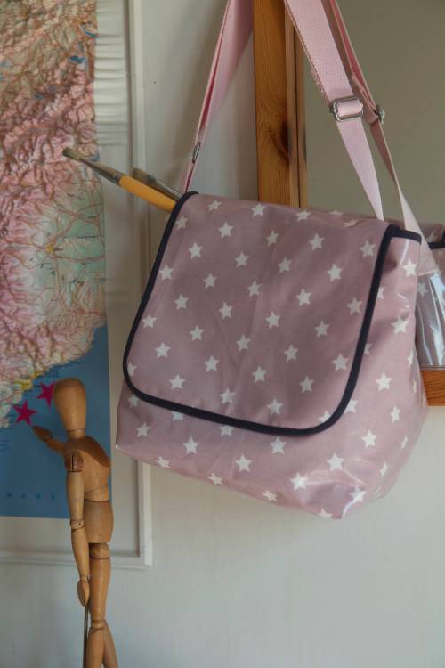 Besace toile enduite étoiles