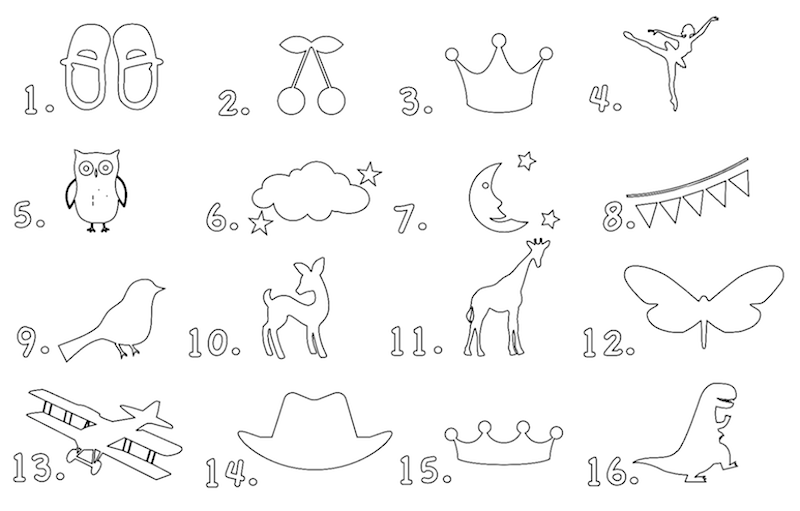 motifs disponibles pour les thermocollants / flex